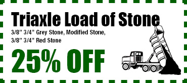 25% OFF Triaxle Load of Stone
